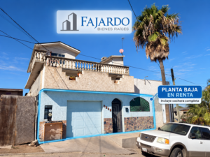 Planta baja en renta en Lucio Blanco, Rosarito – fachada